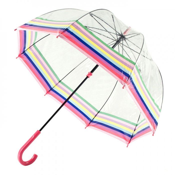 Жіноча механічна парасолька-тростина Fulton Birdcage-2 L042 Colour Burst Stripe (Кольорові смуги) купити недорого в Ти Купи