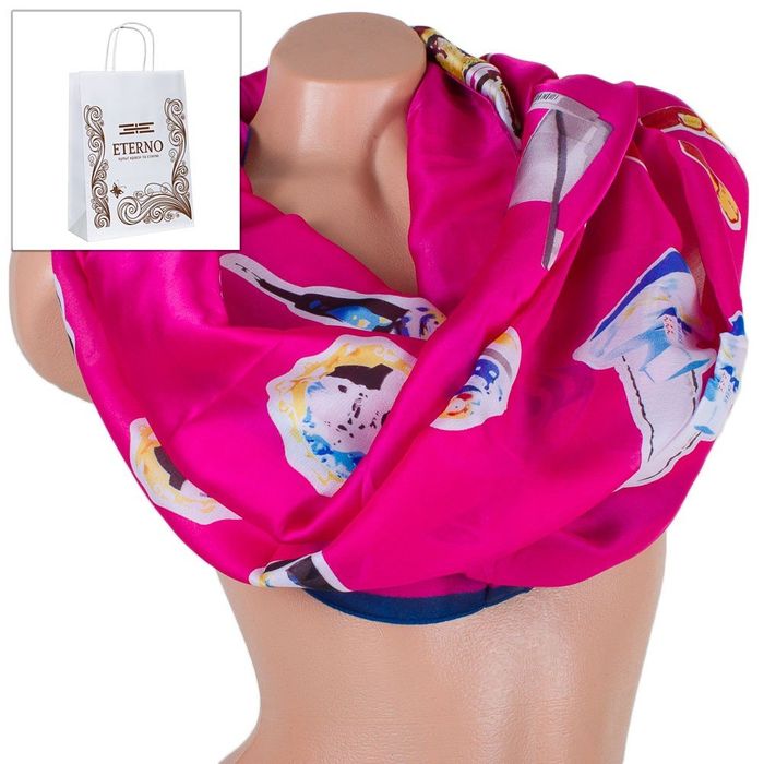 Атласний жіночий шарф ETERNO 180 на 71 см ES1908-14-4 купити недорого в Ти Купи