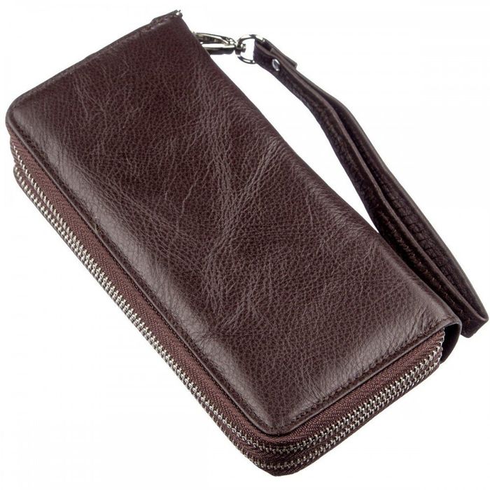 Женский тёмно-коричневый кошелёк из натуральной кожи ST Leather 18867 Темно-коричневый купить недорого в Ты Купи