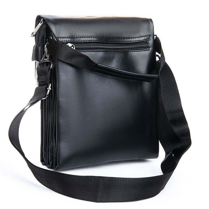 Мужская сумка через плечо из кожзама DR. BOND GL 317-3 black купить недорого в Ты Купи