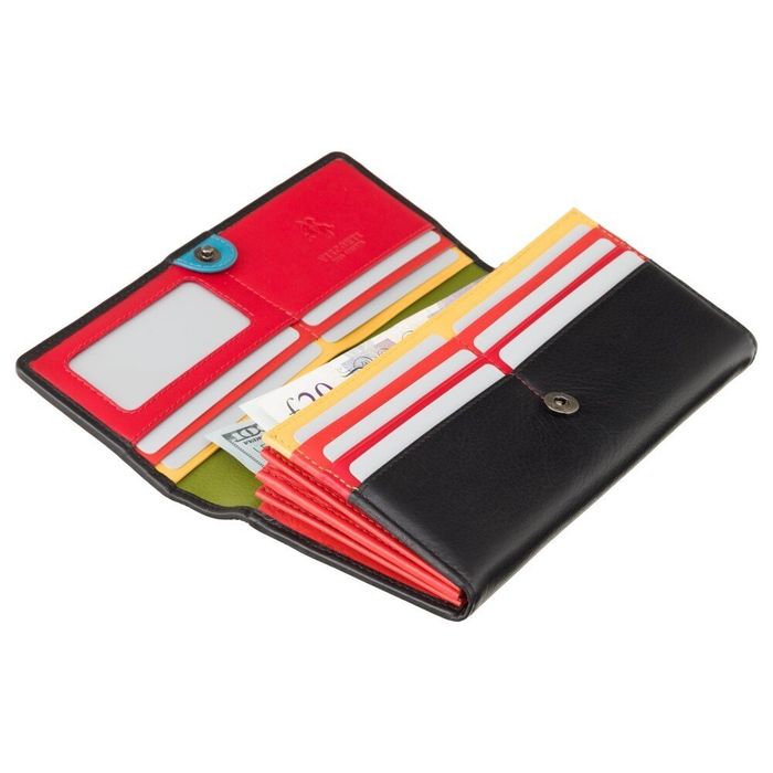 Шкіряний жіночий гаманець Visconti HR80 (Black Rainbow) купити недорого в Ти Купи