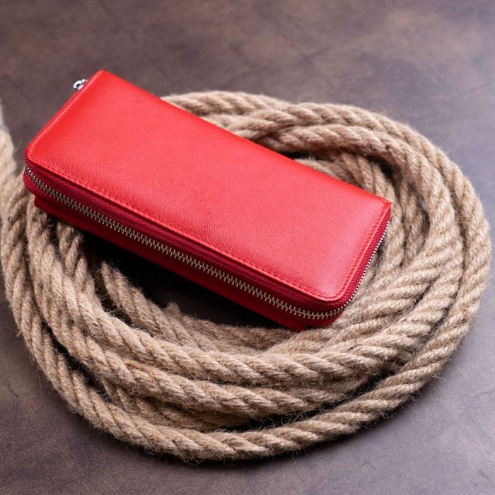 Жіночий шкіряний гаманець ST Leather 19366 Червоний купити недорого в Ти Купи