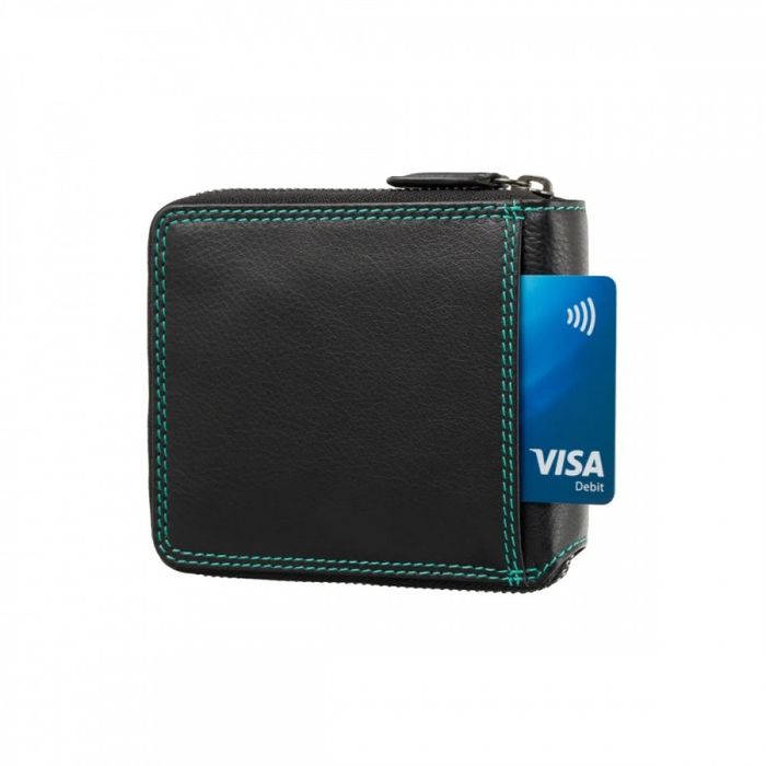 Жіночий шкіряний гаманець із RFID захистом Visconti SP29 Picasso (Black Hawaii) купити недорого в Ти Купи