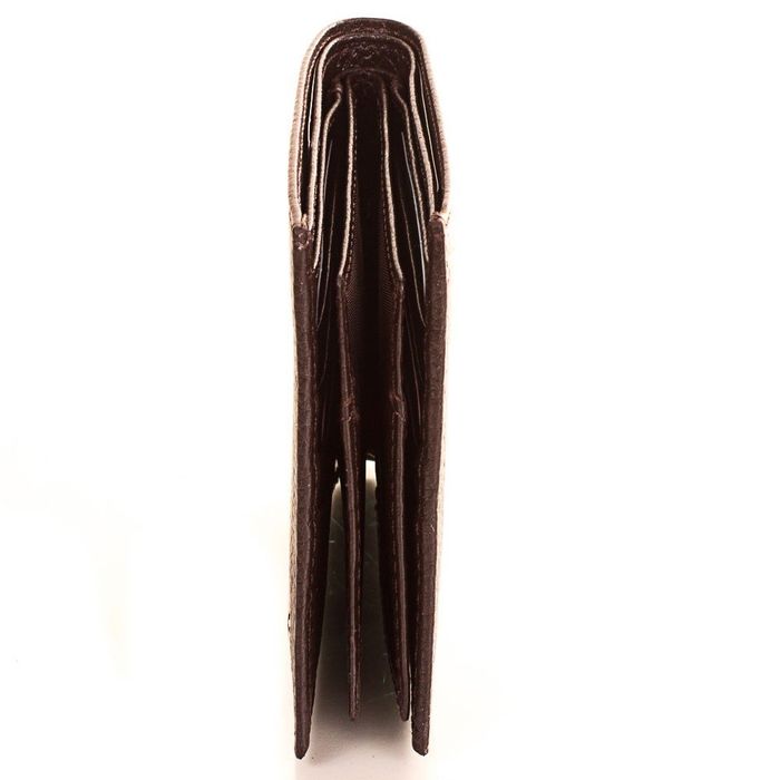 Чоловічий коричневий шкіряний гаманець CANPELLINI кишеньковий купити недорого в Ти Купи