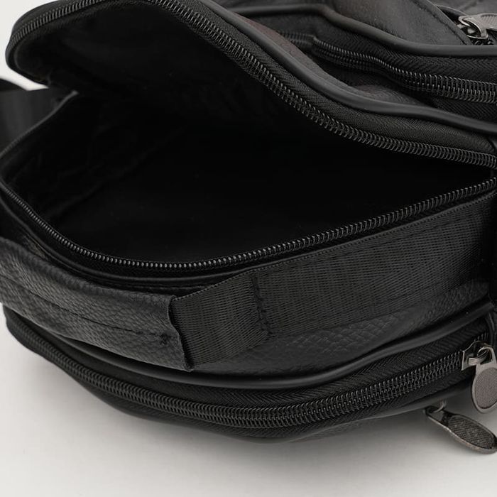 Мужская кожаная сумка Borsa Leather K16683-3bl-black купить недорого в Ты Купи