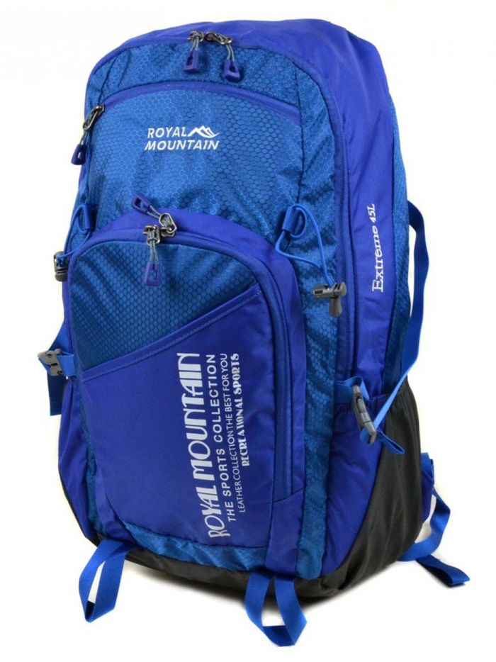 Мужской синий туристический рюкзак из нейлона Royal Mountain 1452 blue купить недорого в Ты Купи