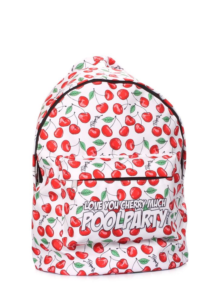 Женский текстильный рюкзак POOLPARTY backpack-cherry купить недорого в Ты Купи