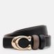 Жіночий шкіряний двосторонній ремінь Borsa Leather CV1ZK-119t-taupe/black