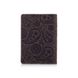 Кожаная коричневая обложка на паспорт HiArt PC-01 Buta Art Коричневый