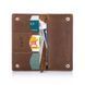 Кожаное портмоне Hi Art WP-05 Shabby Light Olive 7 wonders of the world Оливковый