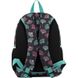 Подростковый рюкзак GoPack Education для девочек 19,5 л Flowers чёрный (GO20-132M-1)