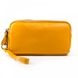 Жіноча шкіряна косметичка Cosmetic bag 6002-9 yellow
