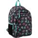 Подростковый рюкзак GoPack Education для девочек 19,5 л Flowers чёрный (GO20-132M-1)