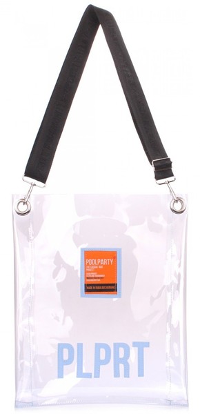 Прозрачная сумка-пакет POOLPARTY Сlear blue купить недорого в Ты Купи