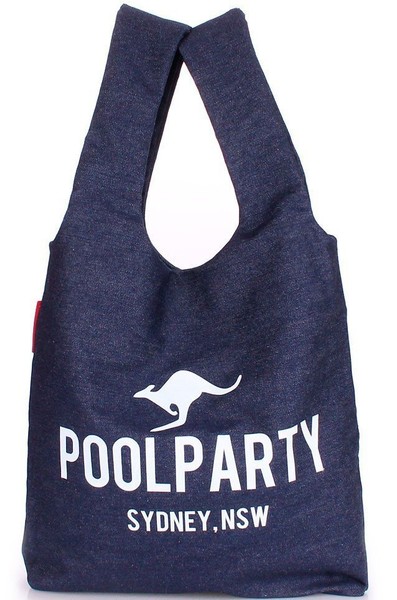 Жіноча коттоновая сумка POOLPARTY pool20-jeans купити недорого в Ти Купи