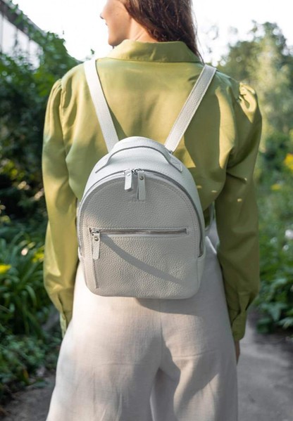 Шкіряний жіночий рюкзак Groove S білий TW-GROOVE-S-WHITE-FLO купити недорого в Ти Купи