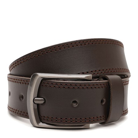 Мужской кожаный ремень Borsa Leather V1125FX22-brown купить недорого в Ты Купи