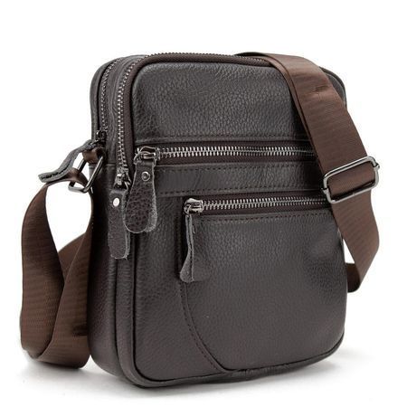 Чоловіча шкіряна сумка через плече Tiding Bag M56-3646-1C купити недорого в Ти Купи