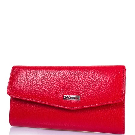 Жіночий червоний шкіряний гаманець DESISAN SHI113-4-1FL купити недорого в Ти Купи