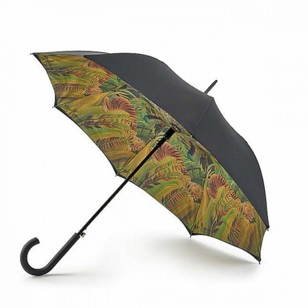 Женский зонт-трость полуавтомат Fulton L847 National Gallery Bloomsbery-2 Tiger Surprised (Тигр) купить недорого в Ты Купи