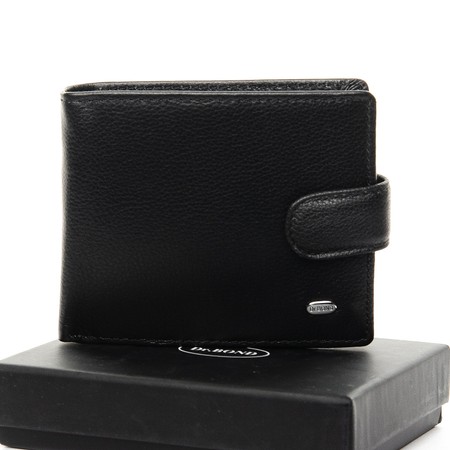 Мужской кожаный черный кошелек Classik dr.Bond M60-1 black купить недорого в Ты Купи