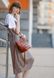 Шкіряна плетена жіноча сумка BlankNote Пазл M світло-коричнева Krast BN-BAG-32-K