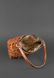Шкіряна плетена жіноча сумка BlankNote Пазл M світло-коричнева Krast BN-BAG-32-K
