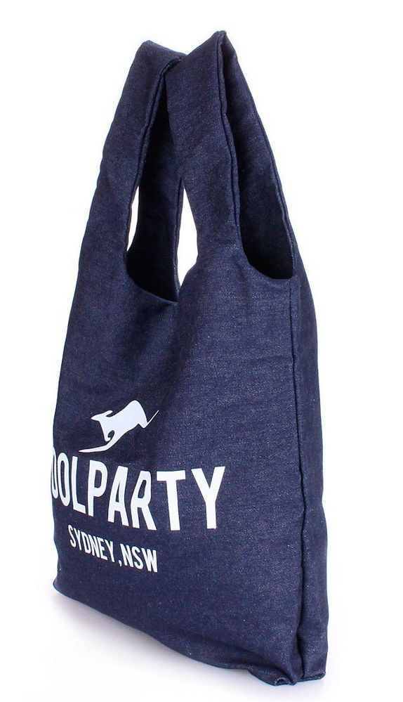 Жіноча коттоновая сумка POOLPARTY pool20-jeans купити недорого в Ти Купи