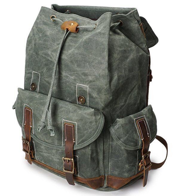Текстильный зелёный рюкзак Vintage 20056 купить недорого в Ты Купи