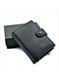 Мужской кожаный кошелек-визитница Weatro 10 х 7,5 х 3 см Черный wtro-163-25F