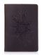 Кожаная коричневая обложка на паспорт HiArt PC-01 Mehendi Classic Коричневый