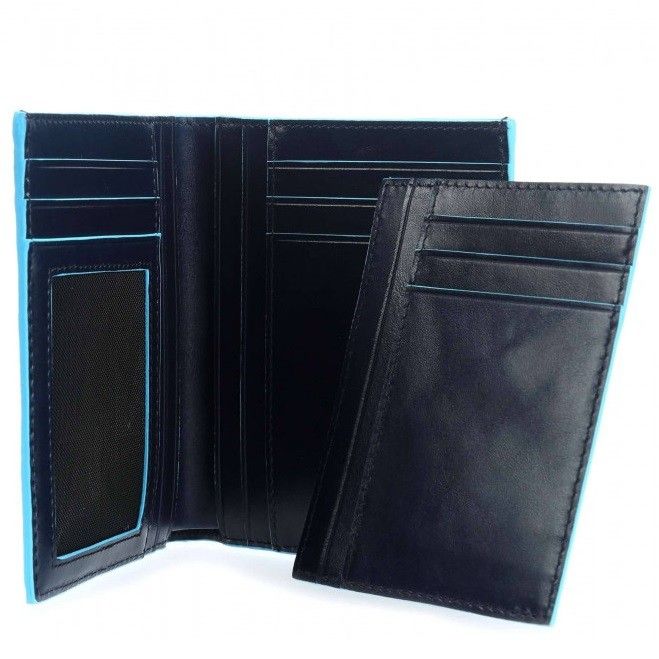 Шкіряний гаманець Piquadro Blue Square (B2) PU3691B2R_BLU2 купити недорого в Ти Купи
