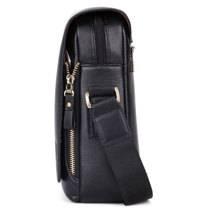 Чоловіча чорна сумка через плече Polo 8802-1 купити недорого в Ти Купи