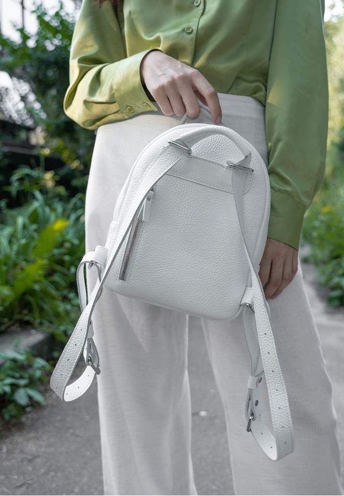 Женский кожаный рюкзак Groove S белый TW-GROOVE-S-WHITE-FLO купить недорого в Ты Купи
