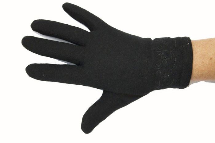 Комбинированные женские перчатки замша и кашемир Shust Gloves 516 купить недорого в Ты Купи