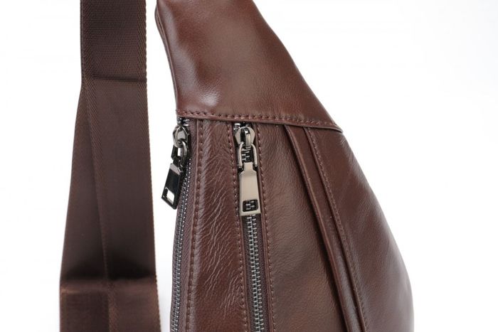 Шкіряна коричнева сумка-слінг Vintage 14737 купити недорого в Ти Купи