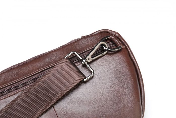 Кожаная коричневая сумка-слинг Vintage 14737 купить недорого в Ты Купи