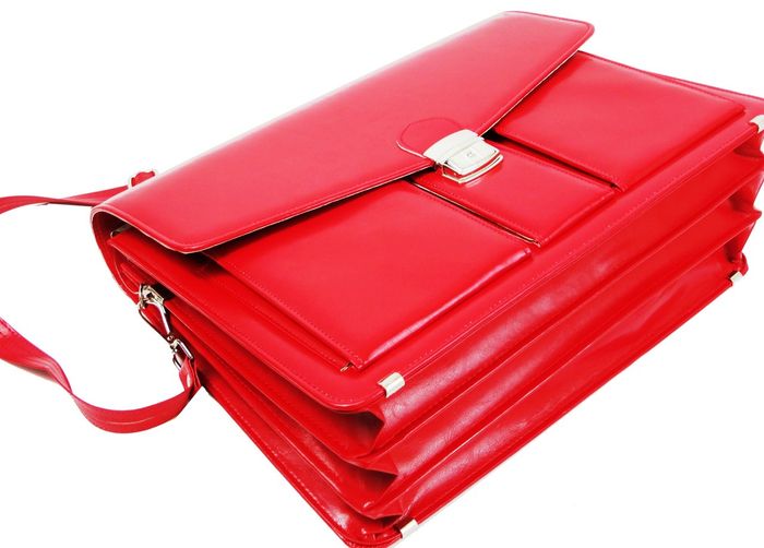 Женский портфель из эко кожи AMO SST02 красный купить недорого в Ты Купи