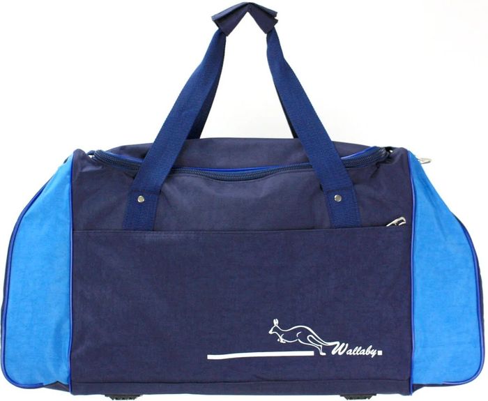 Спортивна сумка 59 л Wallaby 447-8 синій з блакитним купити недорого в Ти Купи