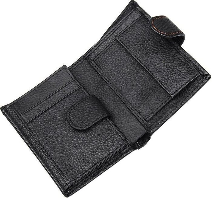 Чоловічий шкіряний гаманець Vintage 14591 Чорний купити недорого в Ти Купи
