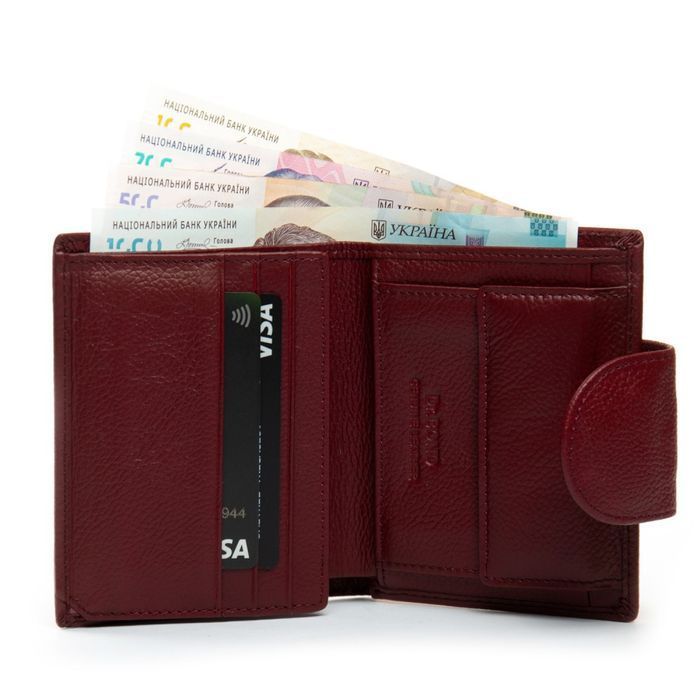 Женский кожаный кошелек Bright DR. BOND WS-36 wine red купить недорого в Ты Купи