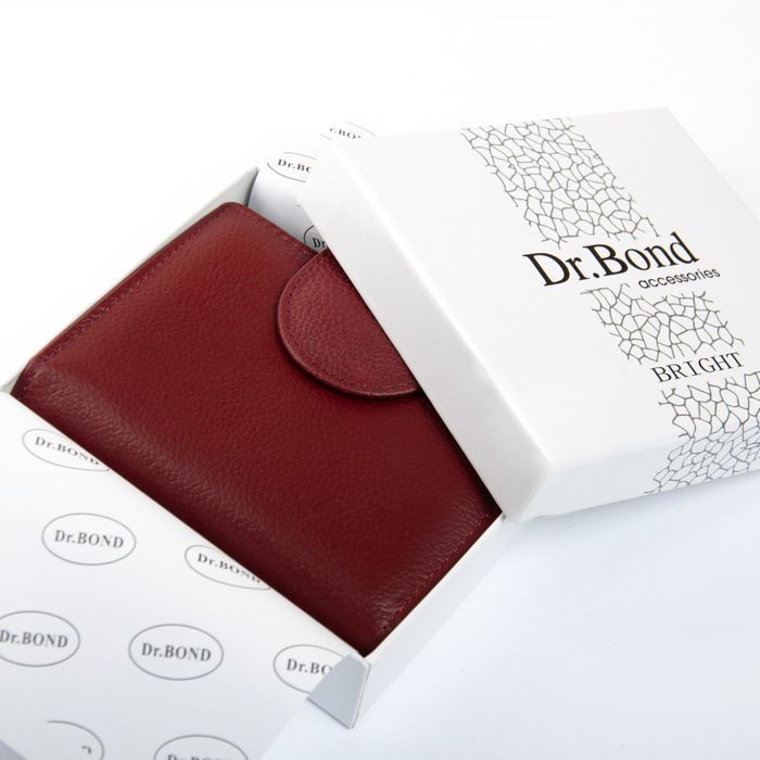 Женский кожаный кошелек Bright DR. BOND WS-36 wine red купить недорого в Ты Купи