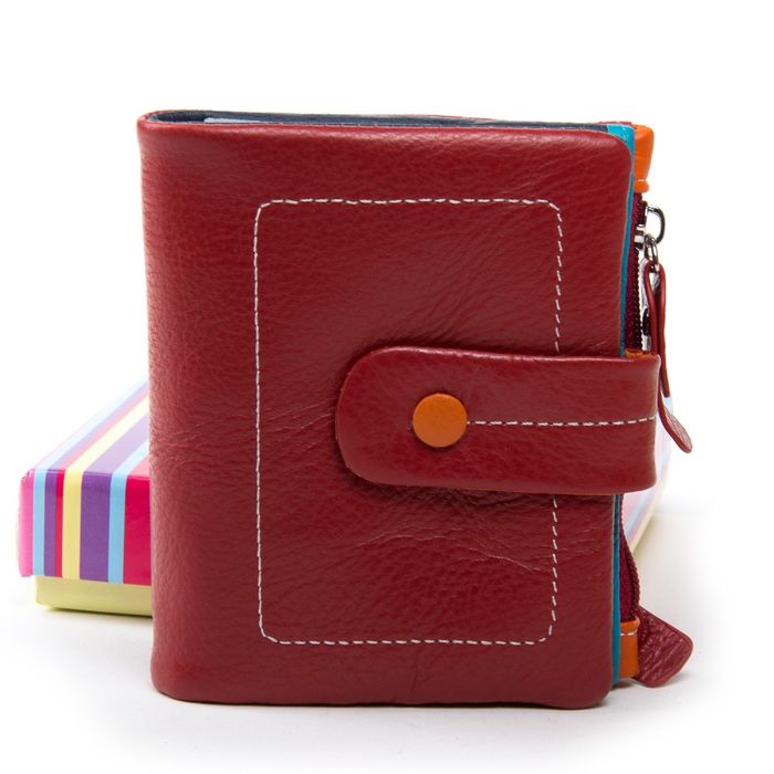 Жіночий шкіряний гаманець Rainbow DR. BOND WRN-1 red купити недорого в Ти Купи