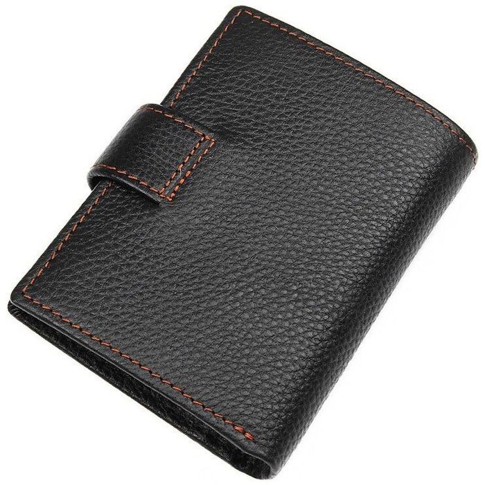 Чоловічий шкіряний гаманець Vintage 14591 Чорний купити недорого в Ти Купи
