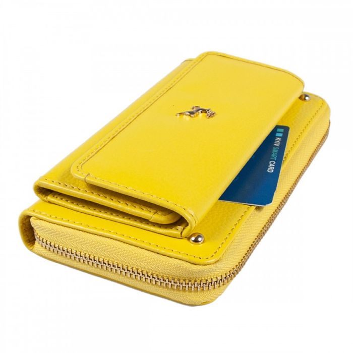Англійський жіночий шкіряний гаманець Ashwood J54 AURORA (Жовтий) купити недорого в Ти Купи