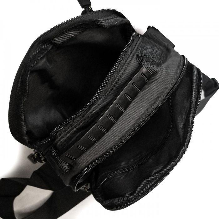 Мужская сумка через плечо Lanpad 53261 black купить недорого в Ты Купи