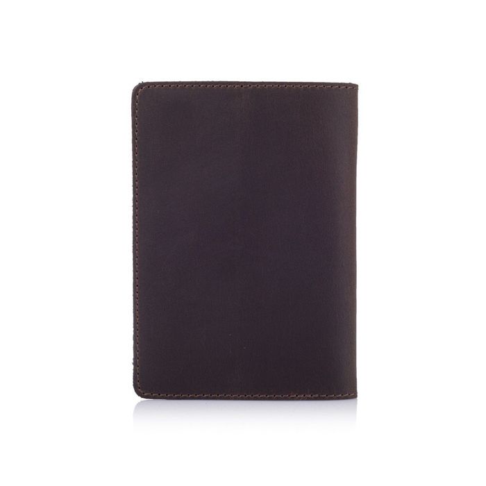 Кожаная коричневая обложка на паспорт HiArt PC-01 Mehendi Classic Коричневый купить недорого в Ты Купи