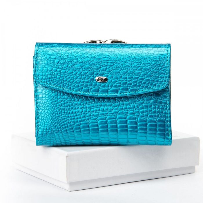 Жіночий гаманець зі шкіри LR SERGIO TORRETTI WS-11 light-blue купити недорого в Ти Купи