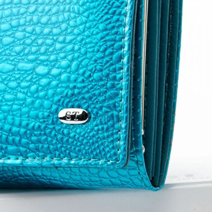 Жіночий лакований гаманець зі шкіри LR SERGIO TORRETTI WS-12 light-blue купити недорого в Ти Купи