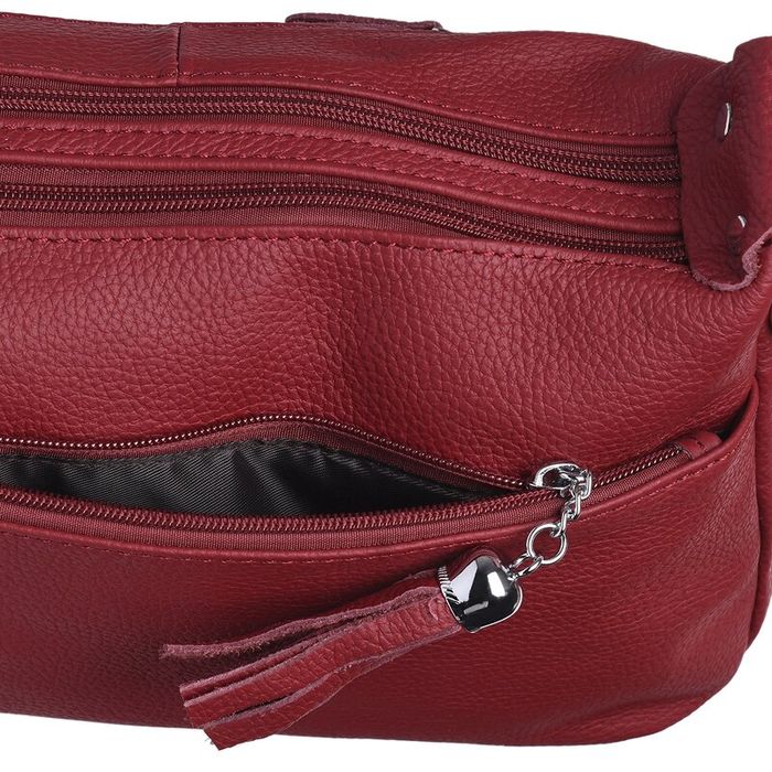 Женская кожаная сумка Keizer K1818-bordo купить недорого в Ты Купи
